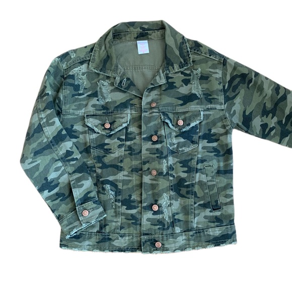No Boundaries Camouflage Denim Jacket Size XS 1 - Picture 6 of 16